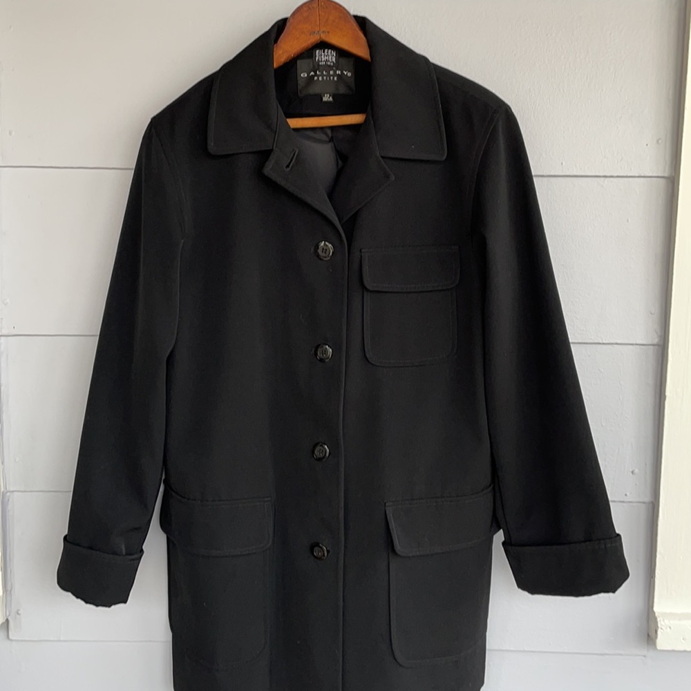 Gallery Petite Back Rain Coat Size S